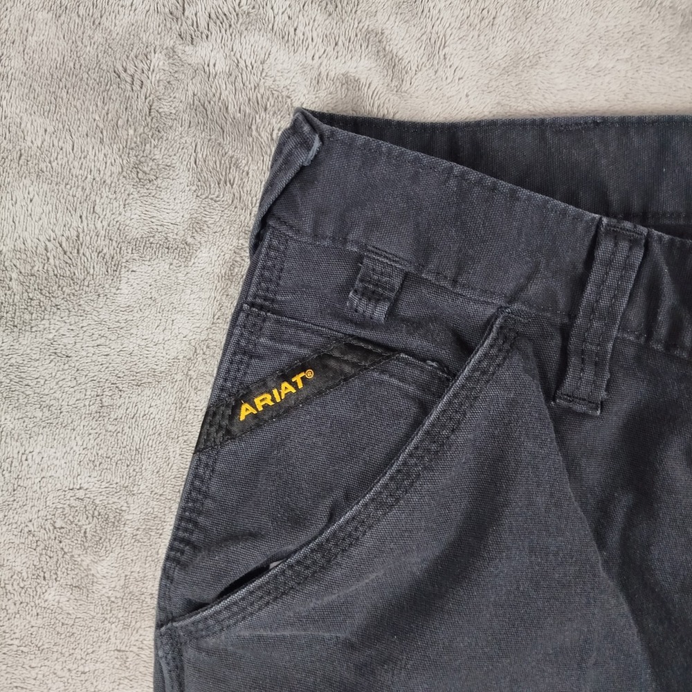 Ariat Rebar M7 Slim Straight Leg Black Jeans Mens Size 38x32 Workwear‎ - Picture 3 of 14